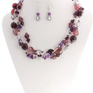 amethyst chunky necklace