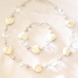 Pearl and Gemstone Heart Necklace